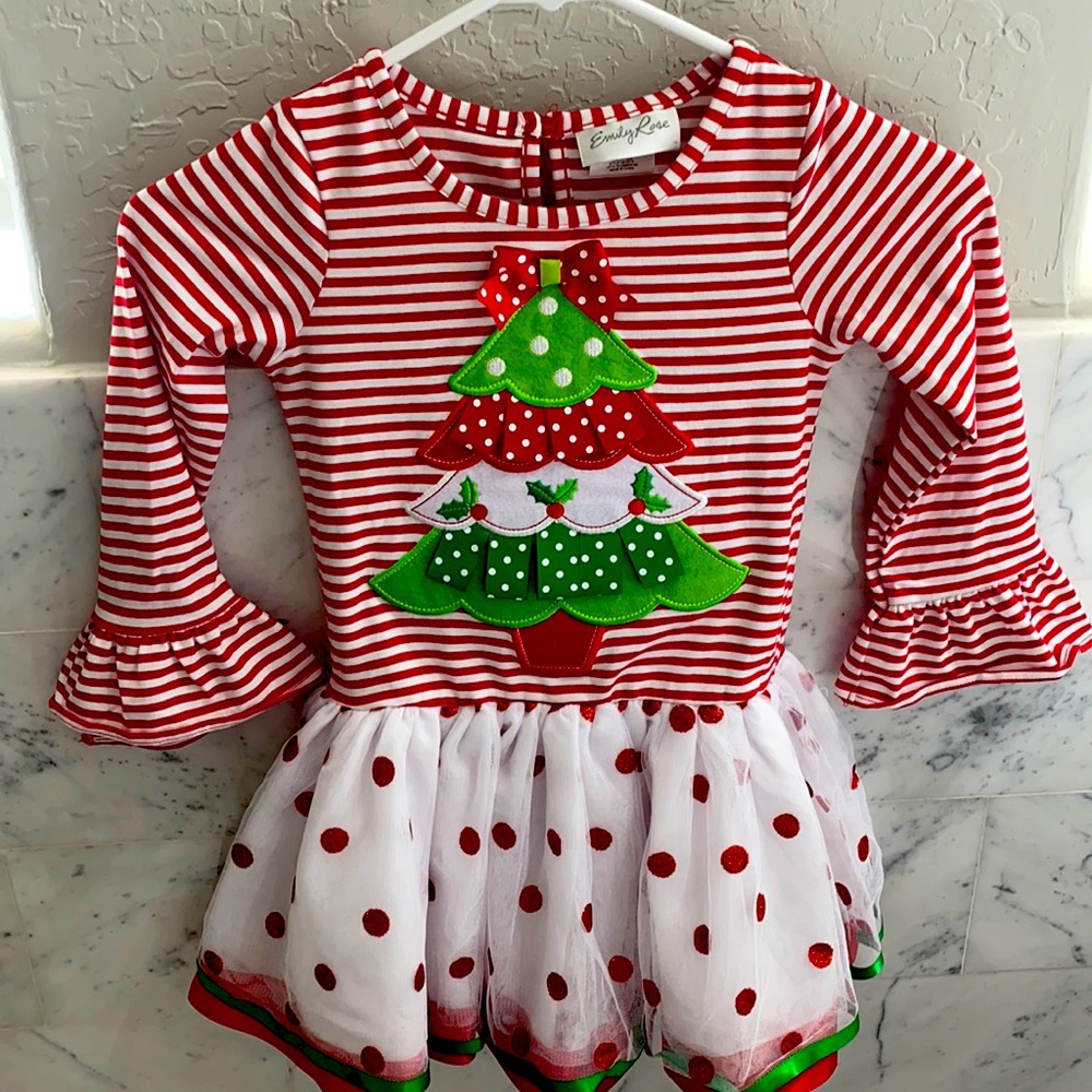 Emily Rose girls size 5 Christmas 2 piece outfit